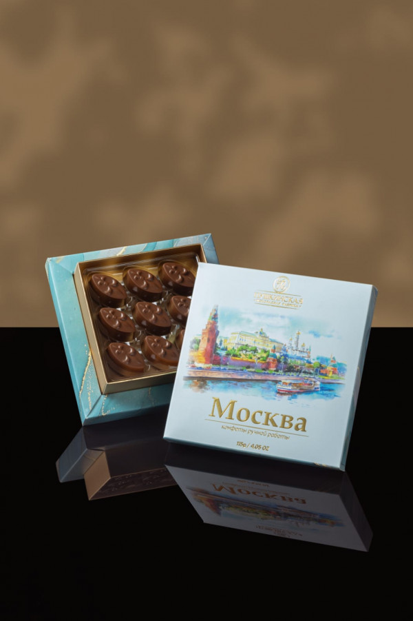 №1 Пушкинская фабрика Конфеты Миндаль (Москва), 115г(голубая коробка) в Нальчике