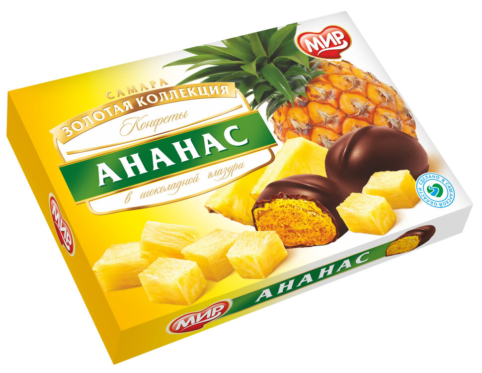  КФ МИР Ананас в шоколадной глазури 160г в Нальчике